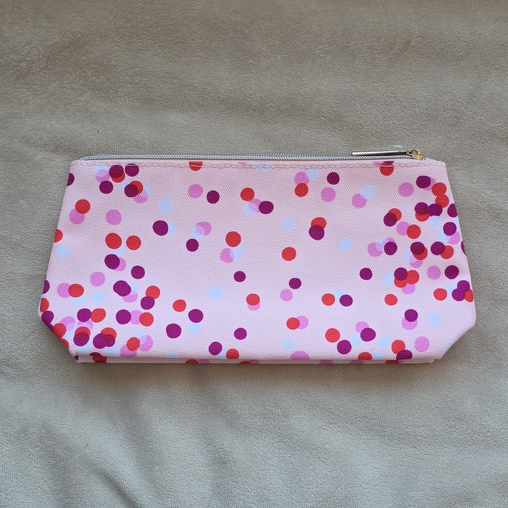 CLINIQUE Pink, Red, White Spot Design MakeUp Bag